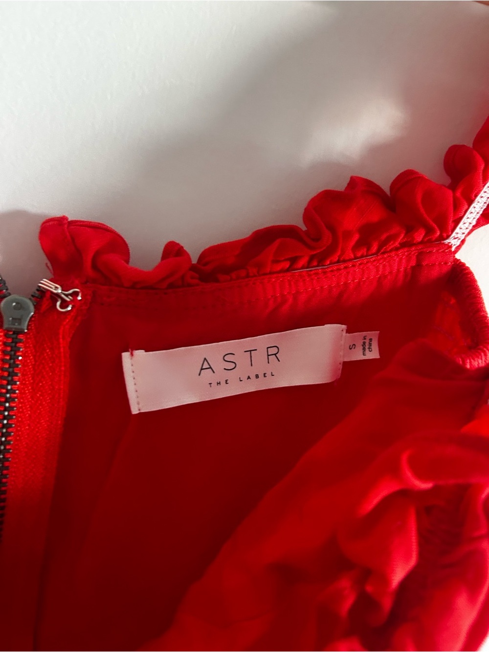 Astr Ruffle Mini Red Dress - Picture 4 of 5